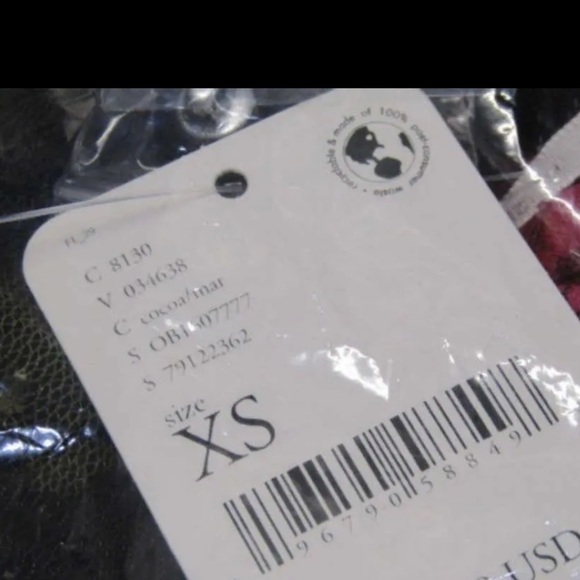 NWT FREE PEOPLE Brown Red Floral Lace Button Front Flutter Sleeve Maxi Dress XS - Picture 14 of 14